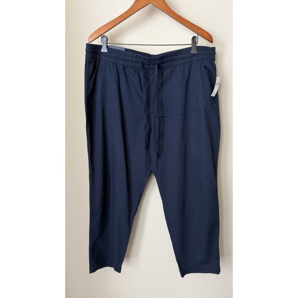 Gap Women's Size XL Navy Blue Mid Rise Elastic Waist Tapered Leg Ankle Pants